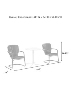 Crosley Ridgeland 3-piece Outdoor Bistro Set 33 Crosley Ridgeland 3-piece Outdoor Bistro Set -Nature's Yard Sales Store 8611594 09v