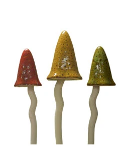 Potting Shed Tinkling Toadstool Sculptures, Set Of 3 -Nature's Yard Sales Store 8611730 au 02v potting shed tinkling toadstool sculptures set of 3 autumn