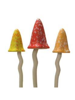 Potting Shed Tinkling Toadstool Sculptures, Set Of 3 -Nature's Yard Sales Store 8611730 sum 04v potting shed tinkling toadstool sculptures set of 3 summer