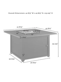 Crosley Dante Metal Fire Table -Nature's Yard Sales Store 8611944 14v