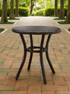 Crosley Palm Harbor Outdoor Wicker Round Side Table -Nature's Yard Sales Store 8611949 01v palm harbor outdoor wicker round side table