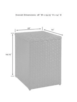 Crosley Palm Harbor Outdoor Wicker Rectangular Side Table 9 Crosley Palm Harbor Outdoor Wicker Rectangular Side Table -Nature's Yard Sales Store 8611950 06v