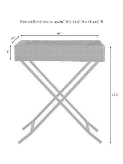 Crosley Palm Harbor Outdoor Wicker Butler Tray -Nature's Yard Sales Store 8611951 07v