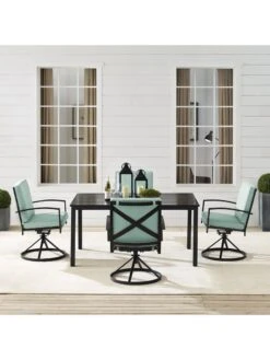 Crosley Kaplan 5Pc Outdoor Dining Set With Swivel Chairs -Nature's Yard Sales Store 8611955 02v