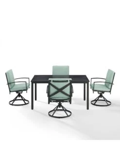 Crosley Kaplan 5Pc Outdoor Dining Set With Swivel Chairs -Nature's Yard Sales Store 8611955 07v
