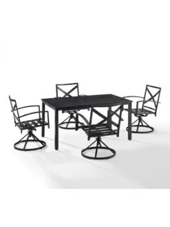 Crosley Kaplan 5Pc Outdoor Dining Set With Swivel Chairs -Nature's Yard Sales Store 8611955 08v