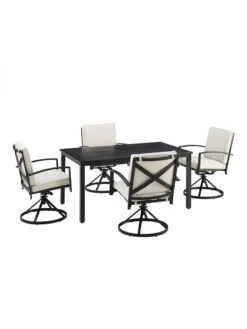 Crosley Kaplan 5Pc Outdoor Dining Set With Swivel Chairs -Nature's Yard Sales Store 8611955 17v