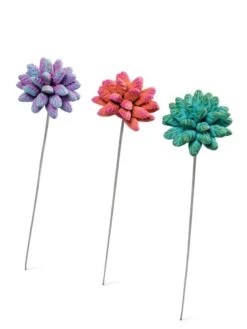 Dahlia Flower Garden Stakes Set 6 Dahlia Flower Garden Stakes Set -Nature's Yard Sales Store 8612055 5954 tif