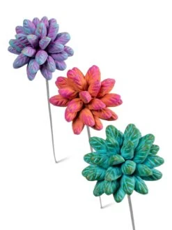 Dahlia Flower Garden Stakes Set 7 Dahlia Flower Garden Stakes Set -Nature's Yard Sales Store 8612055 5955 tif