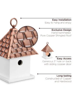 Bird House Bungalow With Copper Roof -Nature's Yard Sales Store 8612197 04v