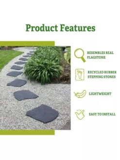Recycled Rubber Flagstone Stepping Stone 25 Recycled Rubber Flagstone Stepping Stone -Nature's Yard Sales Store 8612235 5