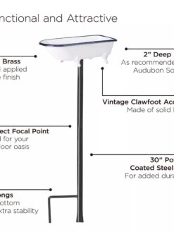 White Enamel Bathtub Birdbath -Nature's Yard Sales Store 8612266 06V jpeg