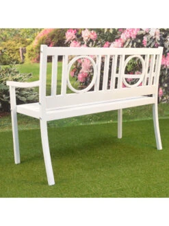Gramercy Outdoor Metal Bench -Nature's Yard Sales Store 8612281 04v