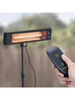 Sun Joe® 1500W Elec. Infrared OD Patio Heater, Adjust Ht. Range, W/Wall Bracket & Cover -Nature's Yard Sales Store 8612532 07v