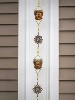 Buddha Copper Rain Chains, 8.5'