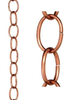 Single Link Pure Copper Rain Chain, 8.5' 5 Single Link Pure Copper Rain Chain, 8.5' -Nature's Yard Sales Store 8612745 03v