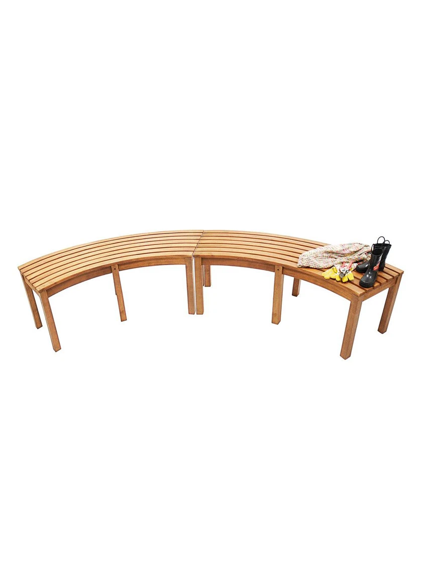 Achla Designs Curved Backless Bench 2 Achla Designs Curved Backless Bench - Image 2