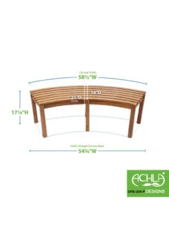 Achla Designs Curved Backless Bench 9 Achla Designs Curved Backless Bench -Nature's Yard Sales Store 8612910 03v