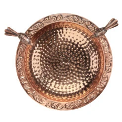 Pure Copper Bird Bath With Two Copper Birds And Tree Multipronged Garden Pole -Nature's Yard Sales Store 8613379 06v