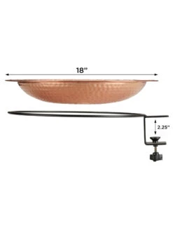 Pure Copper Bird Bath Deck Mount -Nature's Yard Sales Store 8613382 05v