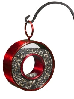Circle Fly-Thru™ Bird Feeder With A Ruby Red Finish 6 Circle Fly-Thru™ Bird Feeder With A Ruby Red Finish -Nature's Yard Sales Store 8613383 04v